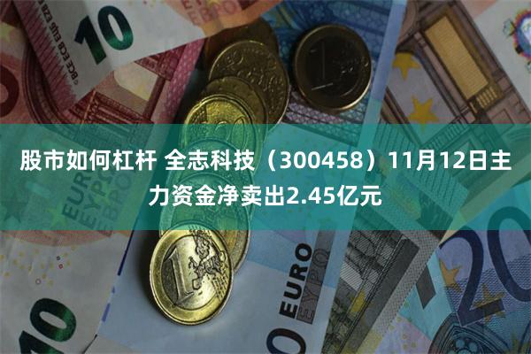 股市如何杠杆 全志科技（300458）11月12日主力资金净卖出2.45亿元