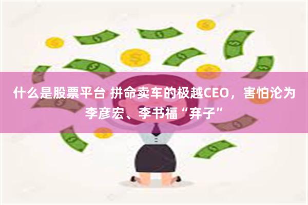 什么是股票平台 拼命卖车的极越CEO，害怕沦为李彦宏、李书福“弃子”