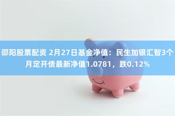 邵阳股票配资 2月27日基金净值：民生加银汇智3个月定开债最新净值1.0781，跌0.12%