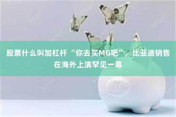 股票什么叫加杠杆 “你去买MG吧”，比亚迪销售在海外上演罕见一幕